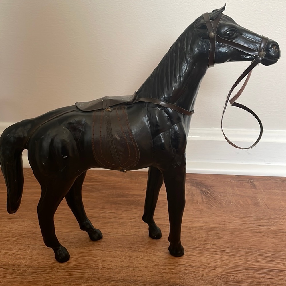Beautiful Vintage Leather Horse .